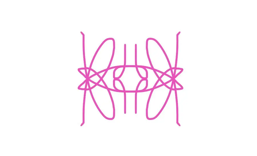 Symmetrical pink line pattern