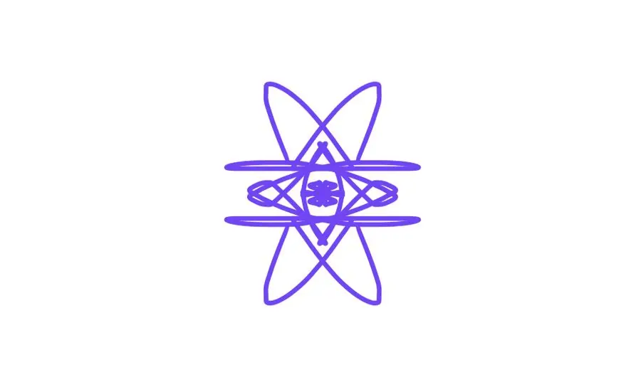 Symmetrical purple line pattern